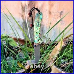 Drop Point Knife Folding Pocket Hunting Survival Damascus Steel Shell Handle EDC