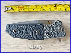 Elishewitz Mini-Spatha Custom Knife 1 of 1 Damascus Blade Titanium Bolsters USA