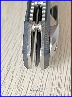 Elishewitz Mini-Spatha Custom Knife 1 of 1 Damascus Blade Titanium Bolsters USA