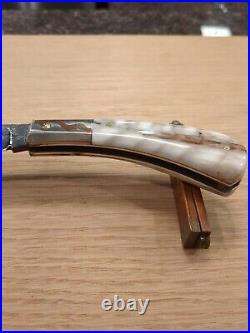 Exceptional Ashley Forge, Hugh Bartrug Folding Mokume Damascus Knife