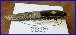 FALLKNIVEN Model P Ironwood 35th Anniv Commemorative Damascus Blade Knife/Knives