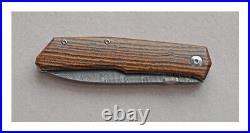 FOX KNIVES Bob Terzuola Design Folding Knife, Bocote Wood, Damascus