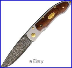 Fallkniven 35th Anniversary Folding Knife 3 Damascus Blade Ironwood Handle