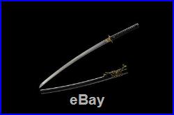 Folded-Forging Damascus Steel Real Japanese Samurai Katana Sword Sharp Knife