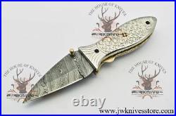 Folding Knife, Pocket Knife, Hunting Folding Knife, Camping Knife Damascus Knife