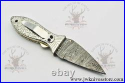 Folding Knife, Pocket Knife, Hunting Folding Knife, Camping Knife Damascus Knife