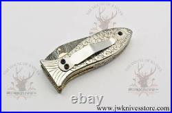 Folding Knife, Pocket Knife, Hunting Folding Knife, Camping Knife Damascus Knife