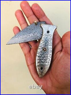 Folding Knife, Pocket Knife, Hunting Folding Knife, Camping Knife Damascus Knife
