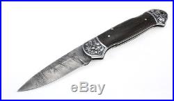 Folding knife Junker2. Handmade. Damascus. Russian. Original. Tourism. 08050729