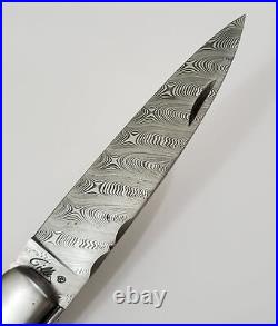 Fontenille Pataud Corsican Guilles Vendetta Damascus Folding Knife Thuya Handle