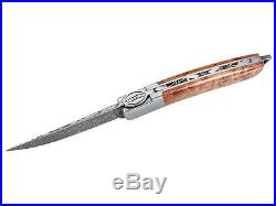 Fontenille Pataud Le Thiers Gentleman Damascus Folding Knife / Juniper Wood