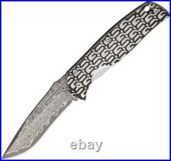G. Sakai Gentlemans Folding Knife 2.25 Damascus Steel Blade Stainless Handle