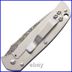 G. Sakai Gentlemans Folding Knife 2.25 Damascus Steel Blade Stainless Handle