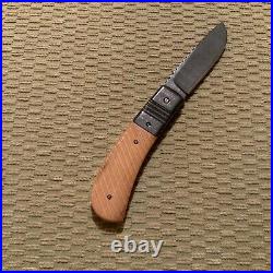Gearld Hurst Custom Damascus Folding Knife