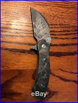 Grindhouse TMA Custom Damascus Folding Knife