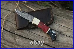HOT SALE! High Quality Handmade Damascus Pocket Knife Wood Handle Folding Knife