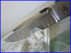 HOWARD HITCHMOUGH damascus folding gentleman's liner lock art knife