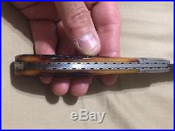 Hand Forged Billy Watson Custom Damascus Folding Knife