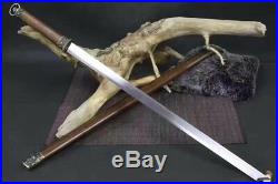 Hand-Forged Folded Damascus Steel Blade Sword Katana Knife Hardwood Saya