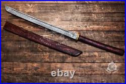 Hand Forged Katana Sword, Damascus Viking Sword, Custom Handmade Sword