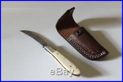 Handmade Damascus Folding Knife 10 Pcs Lot For Sale With Leather Covers