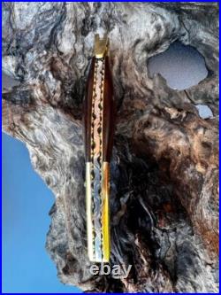 Handmade Damascus Folding Pocket Knife, Hunting & Camping Knife, Pocket Knife