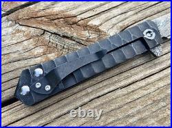 Handmade Damascus Steel EDC Pocket Folding Tactical Knife Stainless Steel Handle