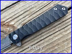 Handmade Damascus Steel EDC Pocket Folding Tactical Knife Stainless Steel Handle