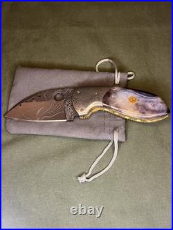 Handmade Damascus Steel Folding Knife