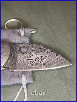 Handmade Damascus Steel Folding Knife