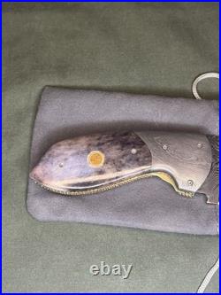 Handmade Damascus Steel Folding Knife