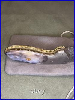 Handmade Damascus Steel Folding Knife