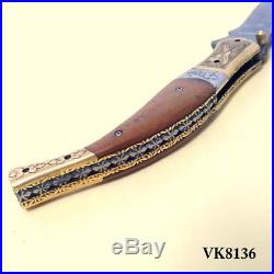 Handmade Damascus Steel Folding Pocket Knife Liner Lock VK8136