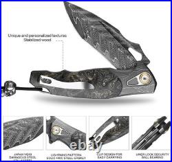 Handmade Damascus Steel Pocket Folding EDC Knife For Outdoor Adventure & Travel