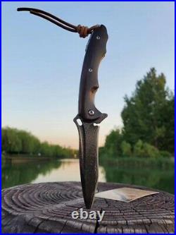 Handmade VG10 Damascus Folding Pocket Knife Tactical survival Outdoor EDC Tool
