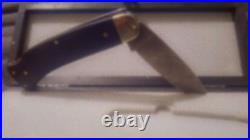Handmade damascus steel folding lock knife