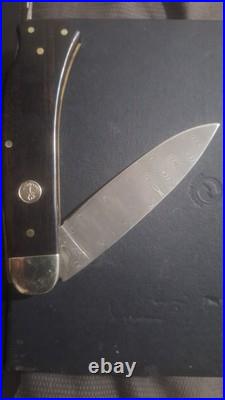 Handmade damascus steel folding lock knife