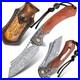 Handmade-pocket-Folding-knife-Damascus-Stee-With-Wood-handle-Sheath-Camping-01-dcn