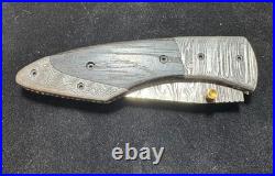 Hometown Knives Handmade Damascus Folding Knife