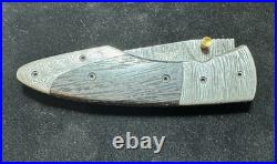 Hometown Knives Handmade Damascus Folding Knife