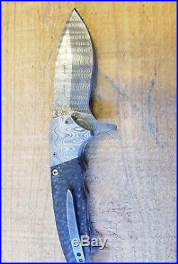 James Coogler Custom Damascus Folding Knife