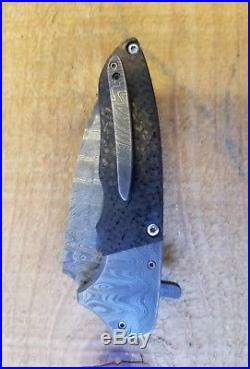 James Coogler Custom Damascus Folding Knife