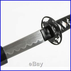 Japanese Samurai Sword Katana Damascus Folded Steel Clay Tempered Blade Knives