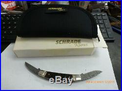 Joe Kious Schrade Custom Damascus William Henry Style Folder Folding Knife