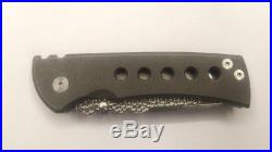 K0128Chaves Custom Folding Damascus Blade And Titanium Handle Tactical EDC Knife