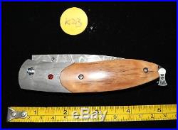 K23 CUSTOM HAND MADE DAMASCUS FOLDING KNIFE Nini's Exotic Materials