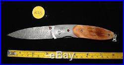 K23 CUSTOM HAND MADE DAMASCUS FOLDING KNIFE Nini's Exotic Materials
