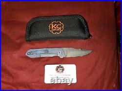 KC Gray Knives Lrg Squeegee Titanium Scales Damascus Blade Nichols Ladder Steel