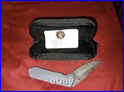 KC Gray Knives Lrg Squeegee Titanium Scales Damascus Blade Nichols Ladder Steel