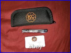 KC Gray Knives Lrg Squeegee Titanium Scales Damascus Blade Nichols Ladder Steel